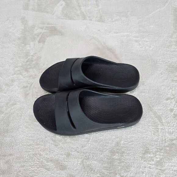 OOFOS OOAHH Slide Impact Absorption Recovery Sandals, Size M11/W13 - Black EU44